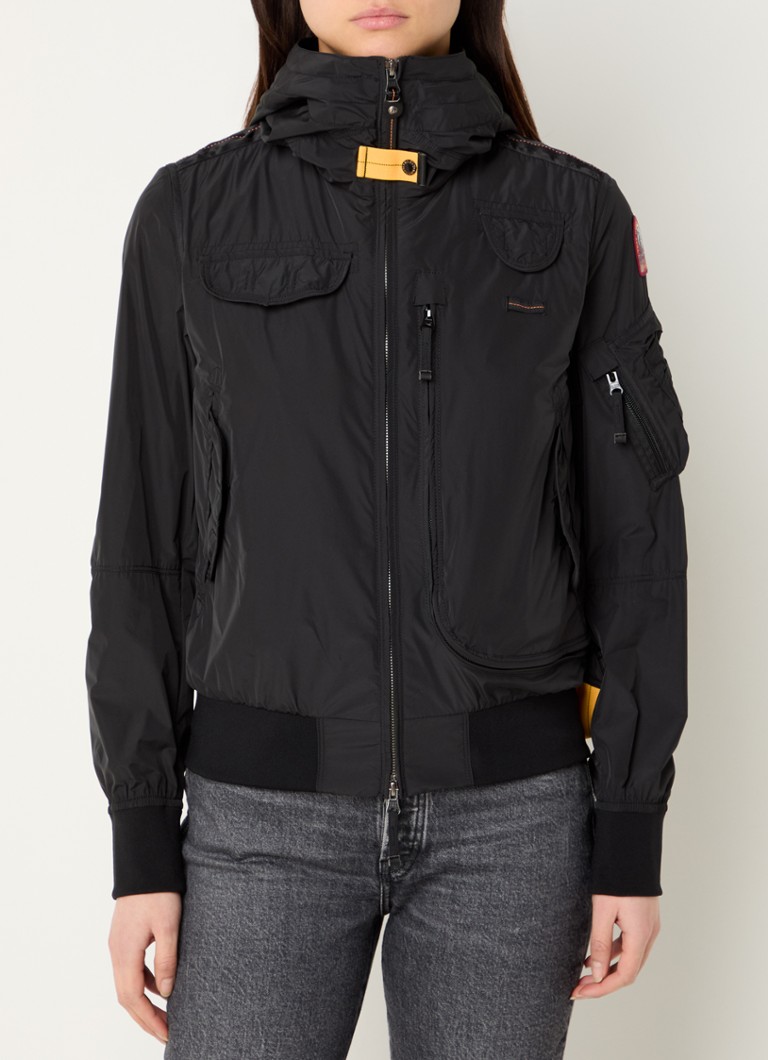 Parajumpers - Gobi bomberjack met capuchon en klepzakken - Zwart