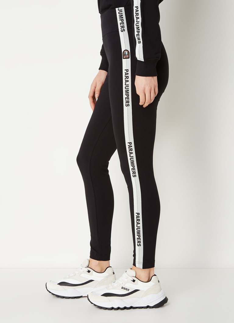 kiespijn teugels Schepsel Parajumpers Jewel high waist legging met logoprint en streepdetail • Zwart  • de Bijenkorf