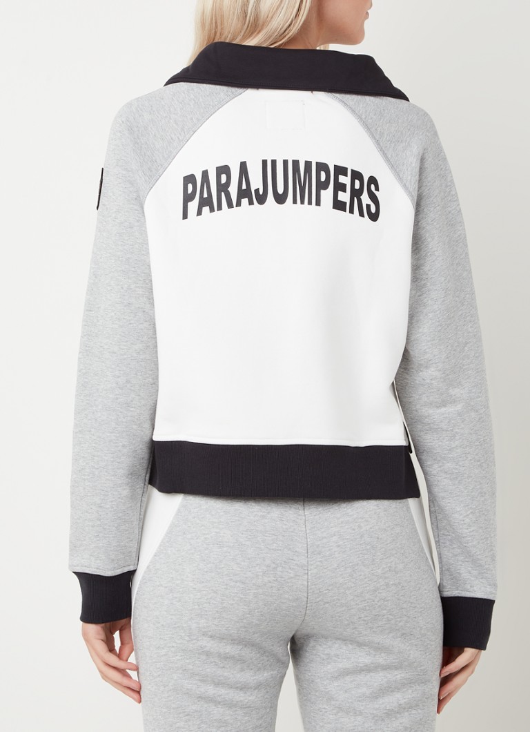 Parajumpers - Lula sweater met opstaande kraag en backprint - Creme