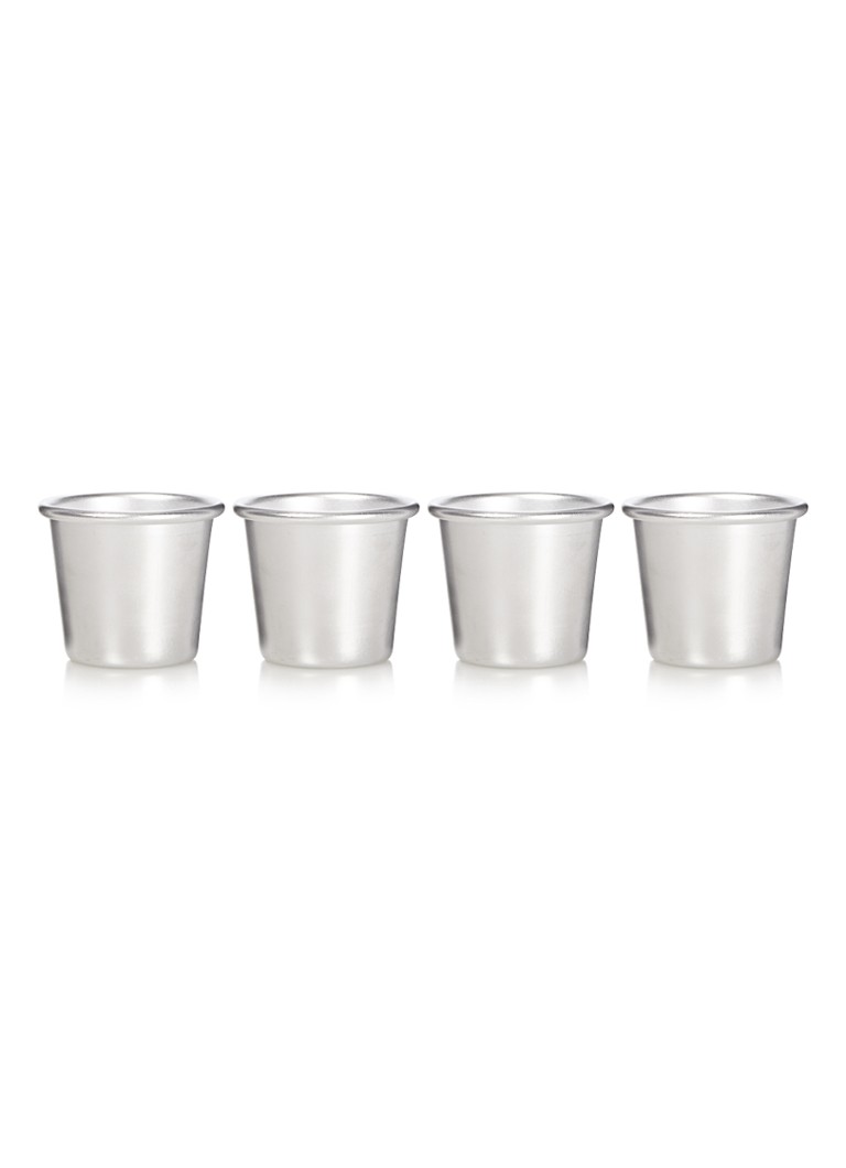 Patisse - Timbaaltjes van aluminium 4-delig - Zilver