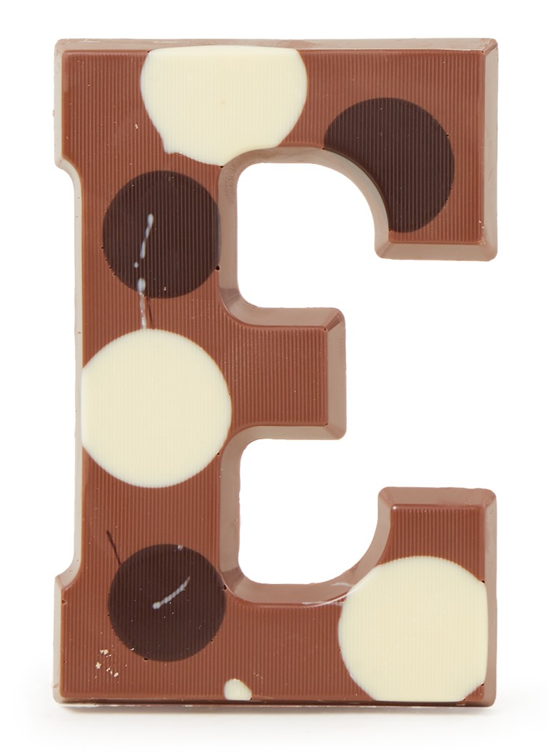 Patisserie de Bijenkorf - Chocoladeletter Melk gevlekt 190 gram - A t/m Z - E