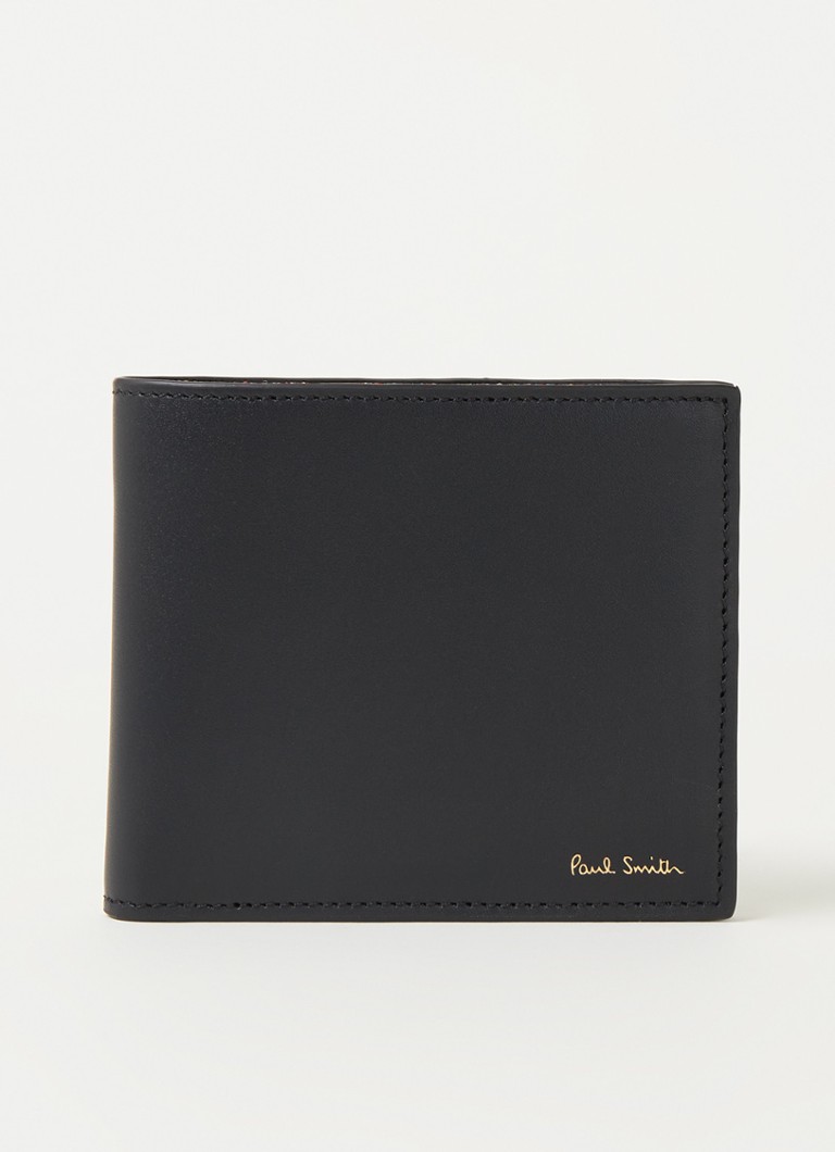 Paul Smith Portemonnee van leer met logo • Zwart • de Bijenkorf