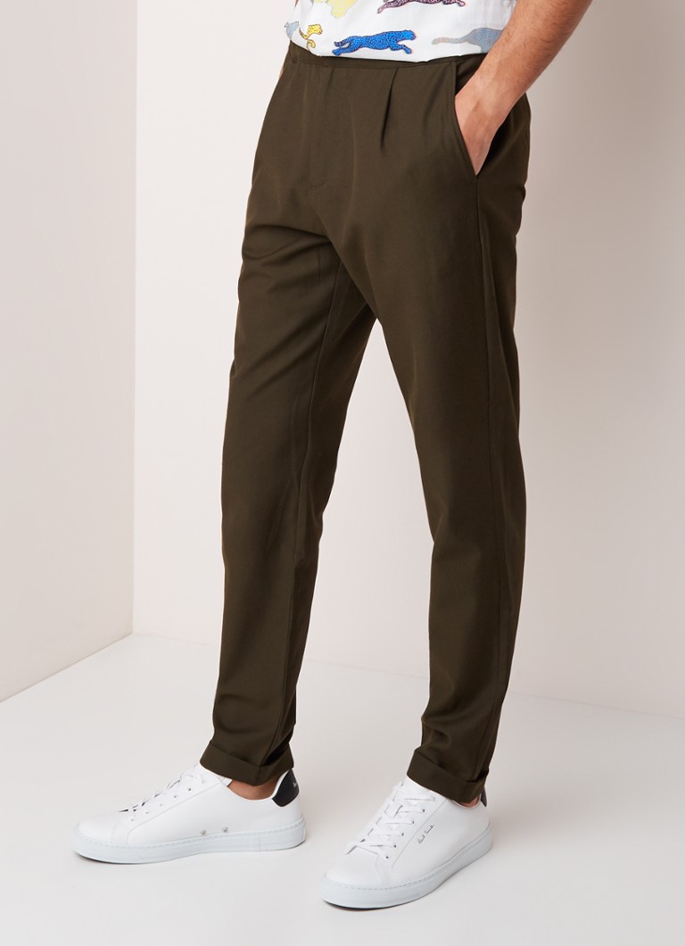 Paul Smith - Tapered fit chino in wolblend - Legergroen
