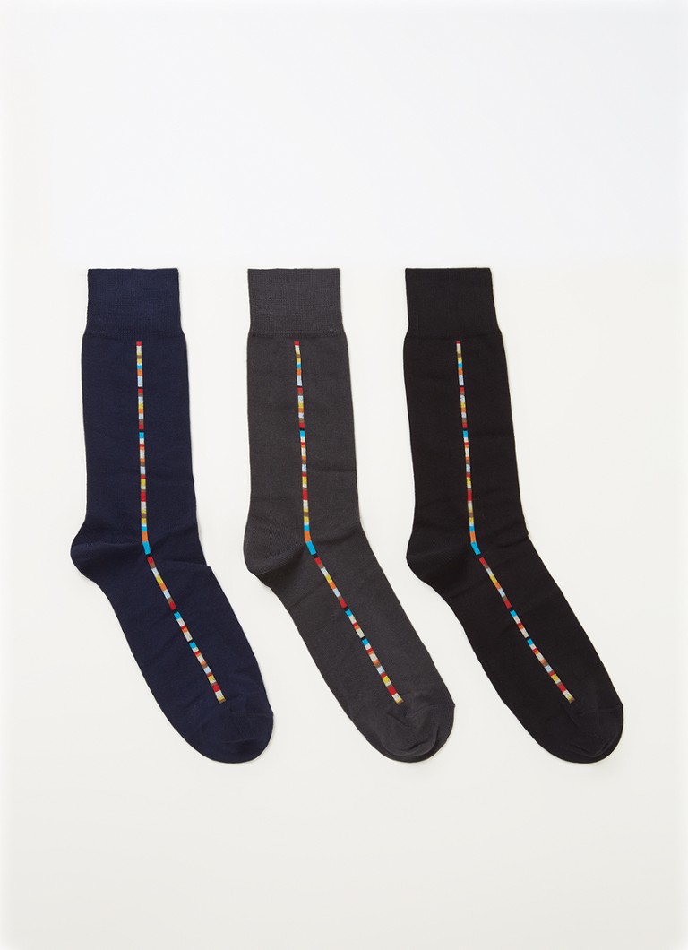 Paul Smith - Vittore sokken in biologisch katoenblend in 3-pack - Multicolor