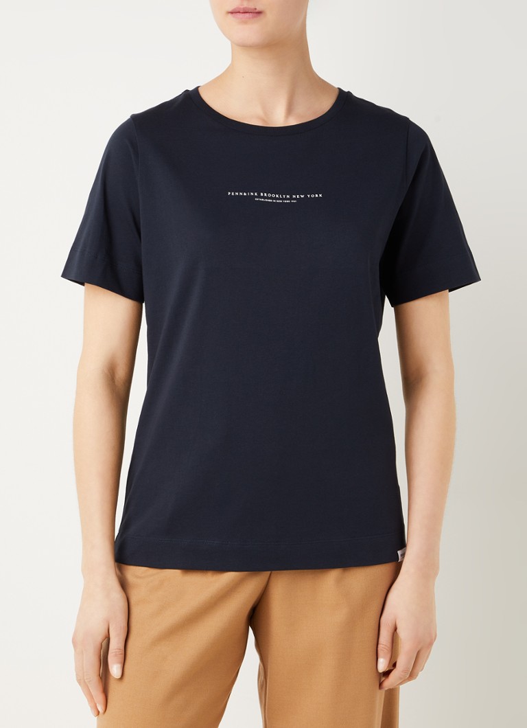 Gastvrijheid Grote waanidee jurk Penn & Ink T-shirt met logo • Donkerblauw • de Bijenkorf