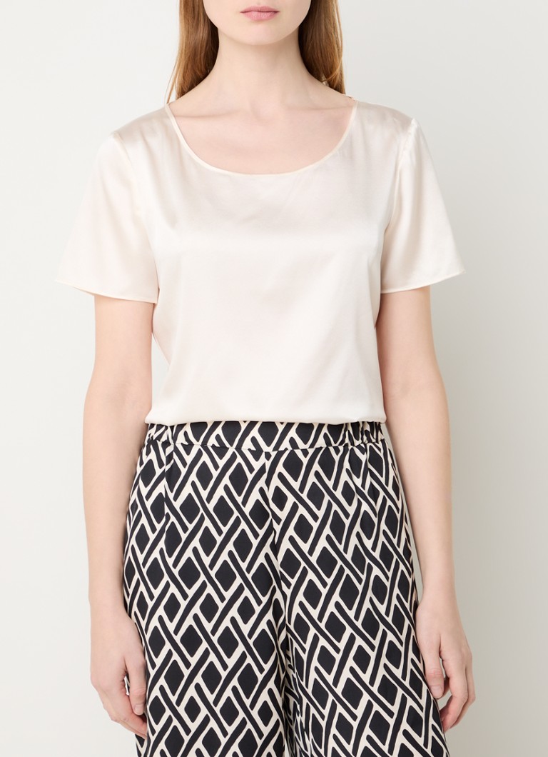 Pennyblack - Ludovica T-shirt in zijdeblend - Creme