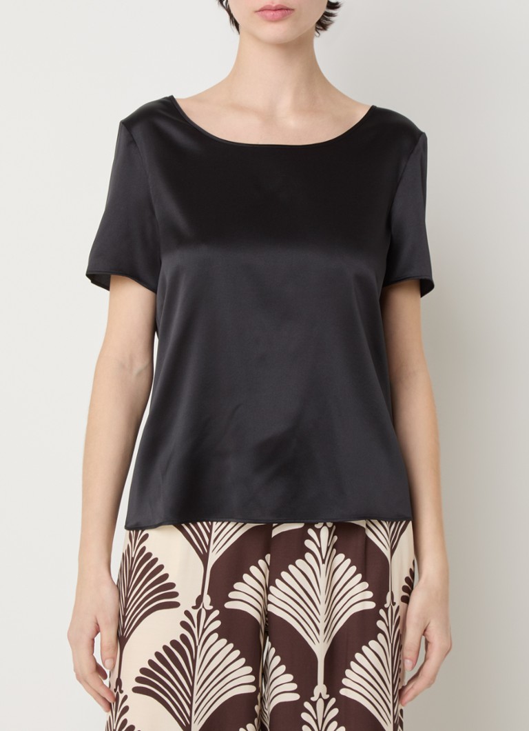 Pennyblack - Ludovica T-shirt in zijdeblend - Zwart