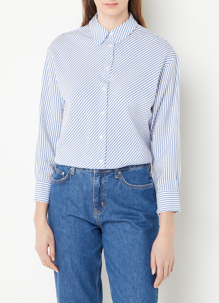 Phase Eight - Bernice blouse met streepprint - Blauw