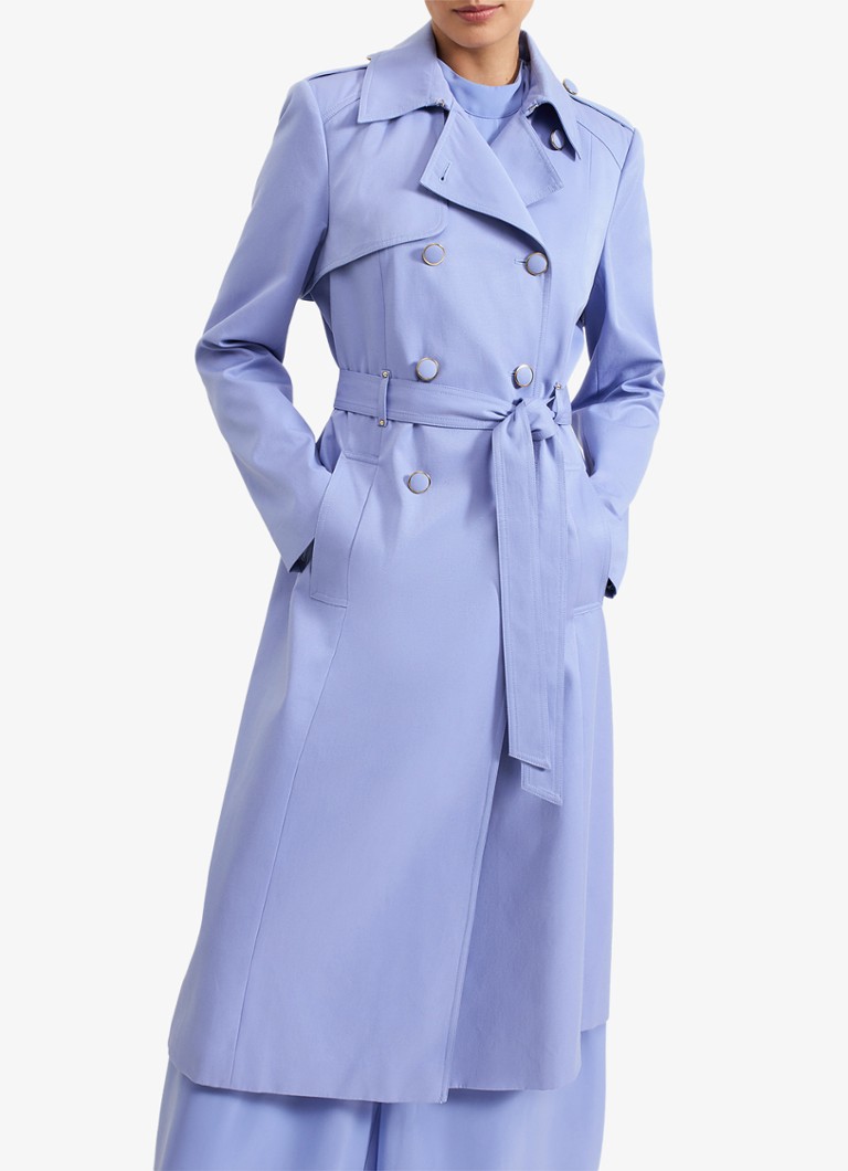 Phase Eight - Cheryl double-breasted trenchcoat in biologische katoenblend - Lila