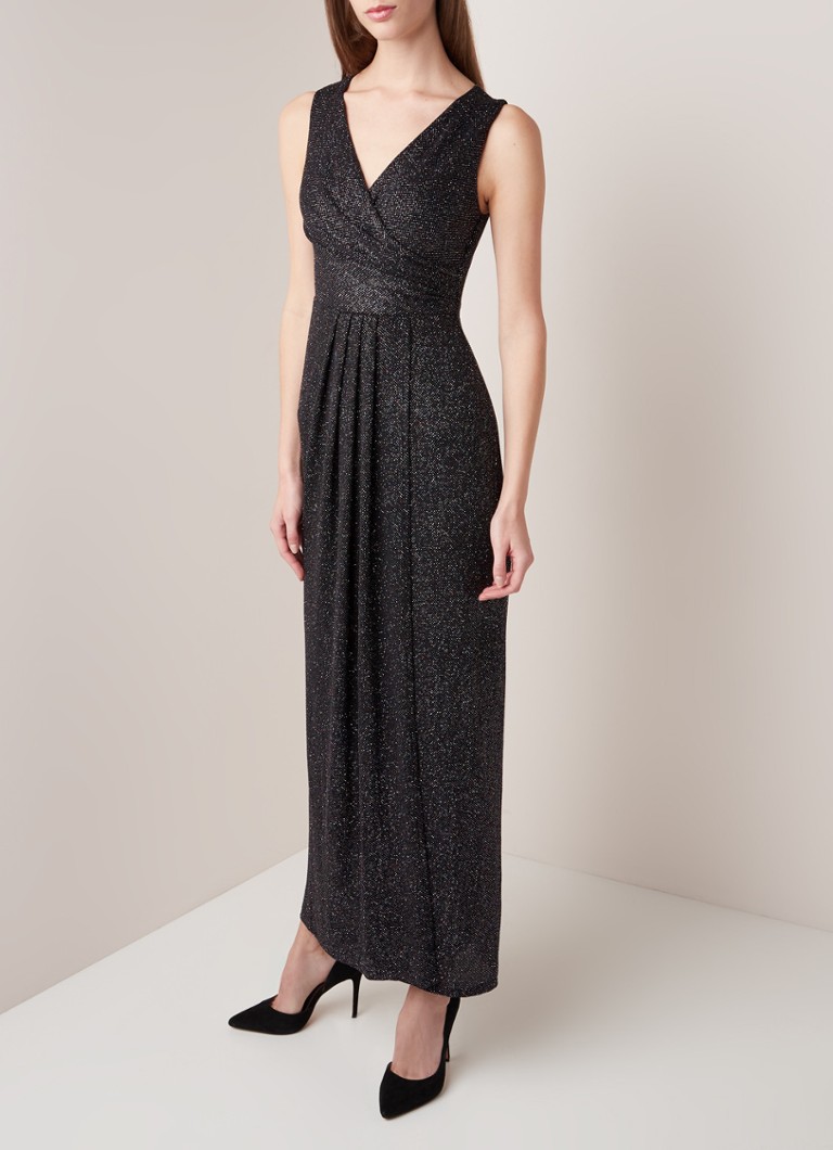 Phase Eight - Clementina maxi-jurk met lurex - Donkerblauw