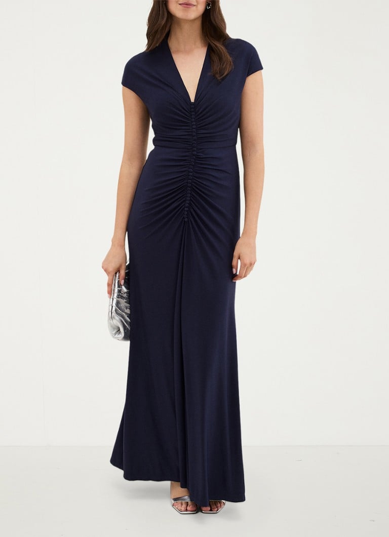 Phase Eight - Daisy maxi jurk met plooidetail en rugdecolleté - Donkerblauw
