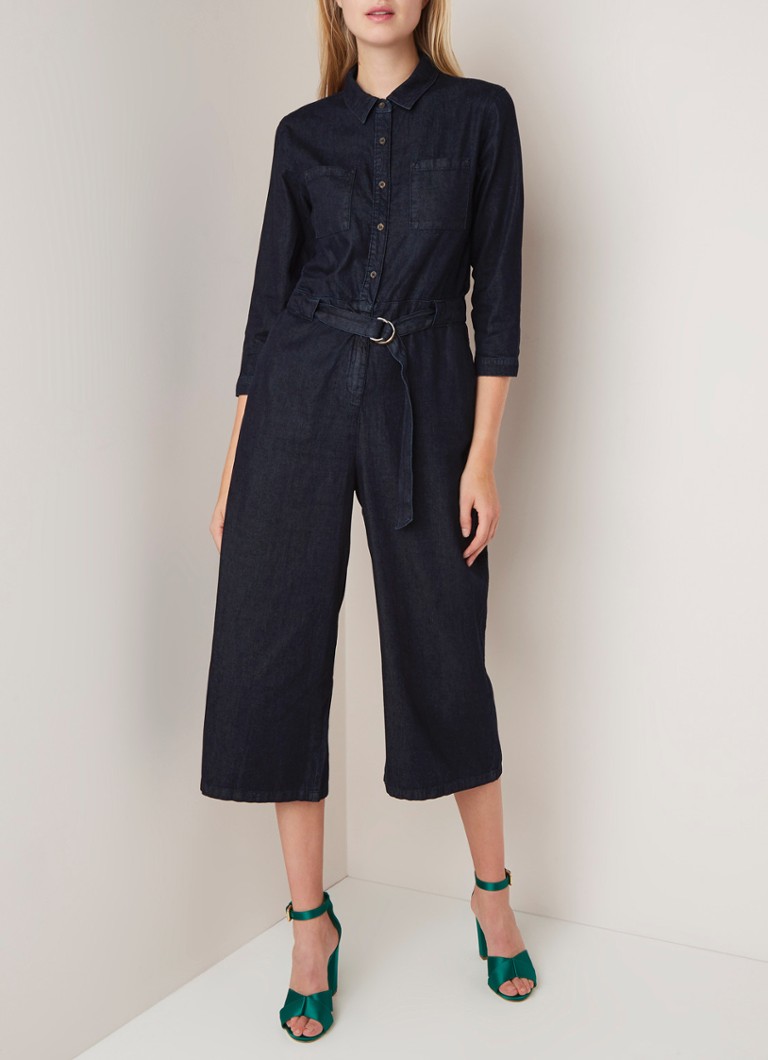 Phase Eight - Jarah jumpsuit van denim met borstzakken - Indigo