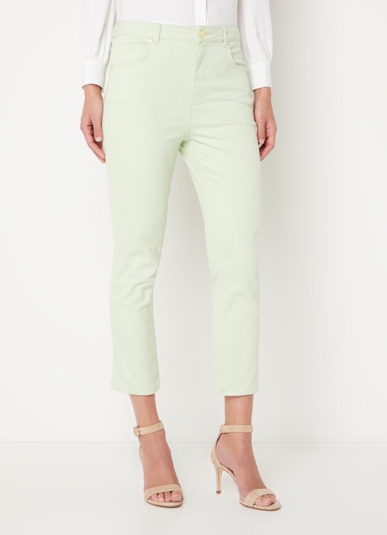 Phase Eight - Lindsey mid waist slim fit cropped jeans met gekleurde wassing - Lindegroen