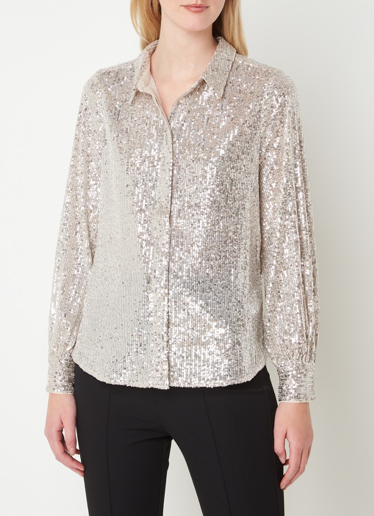 blouse met pailletten
