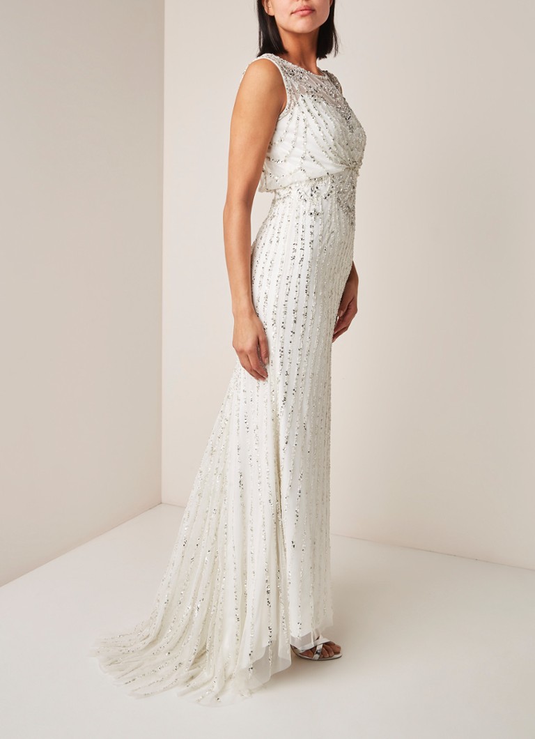 Phase Eight - Milly trouwjurk met strass en kralendecoratie - Wit