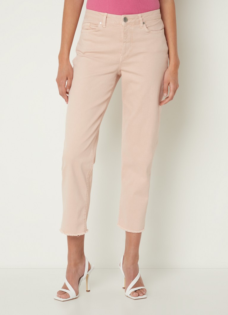 Phase Eight - Petra high waist straight fit cropped jeans met gekleurde wassing - Roze