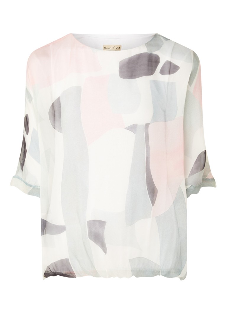 Phase Eight Tokyo Top Met Grafische Print Multicolor De Bijenkorf