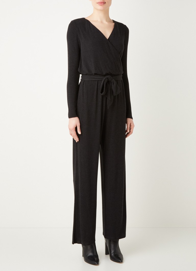 Phase Eight Zarra Wrap wide fit jumpsuit van jersey met strikceintuur
