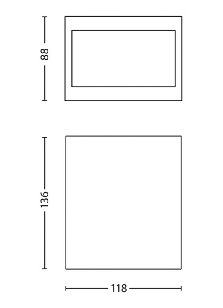 Mühle verschwommen Augenbraue philips flagstone wandlamp zwart