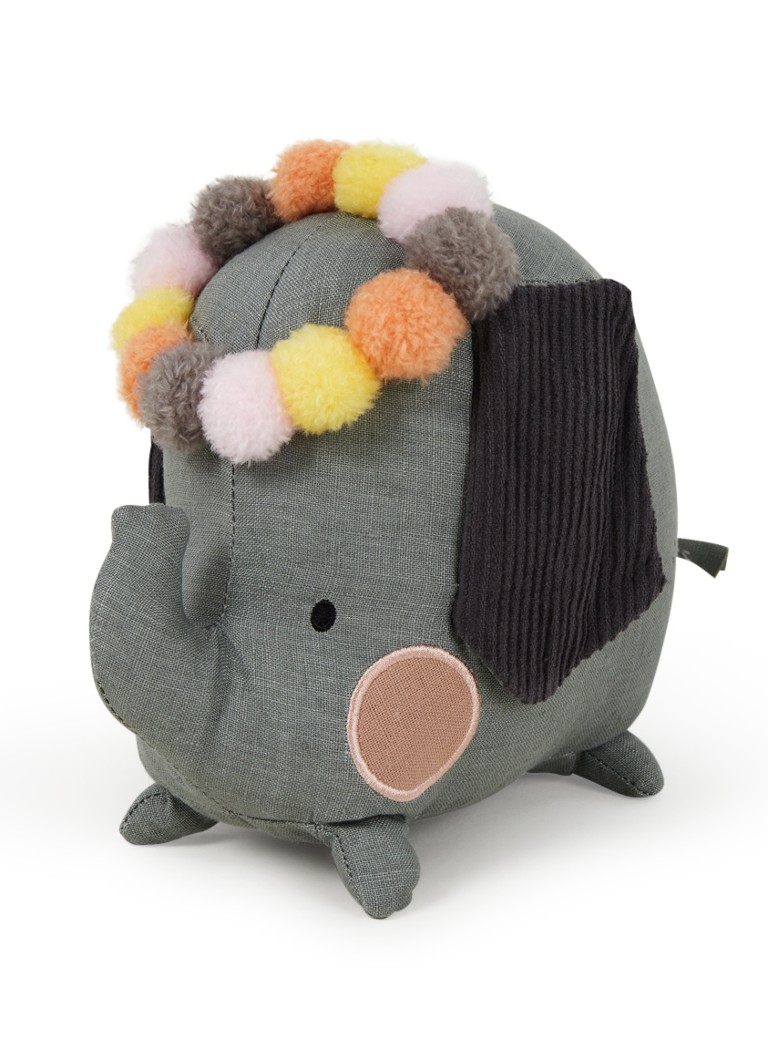 Picca Loulou - The Elephant knuffeldier in giftbox 18 cm - Grijs