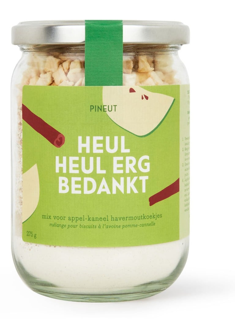 Pineut - Heul erg bedankt doe-het-zelfset voor appel-kaneel havermoutkoekjes 275 gram - Groen