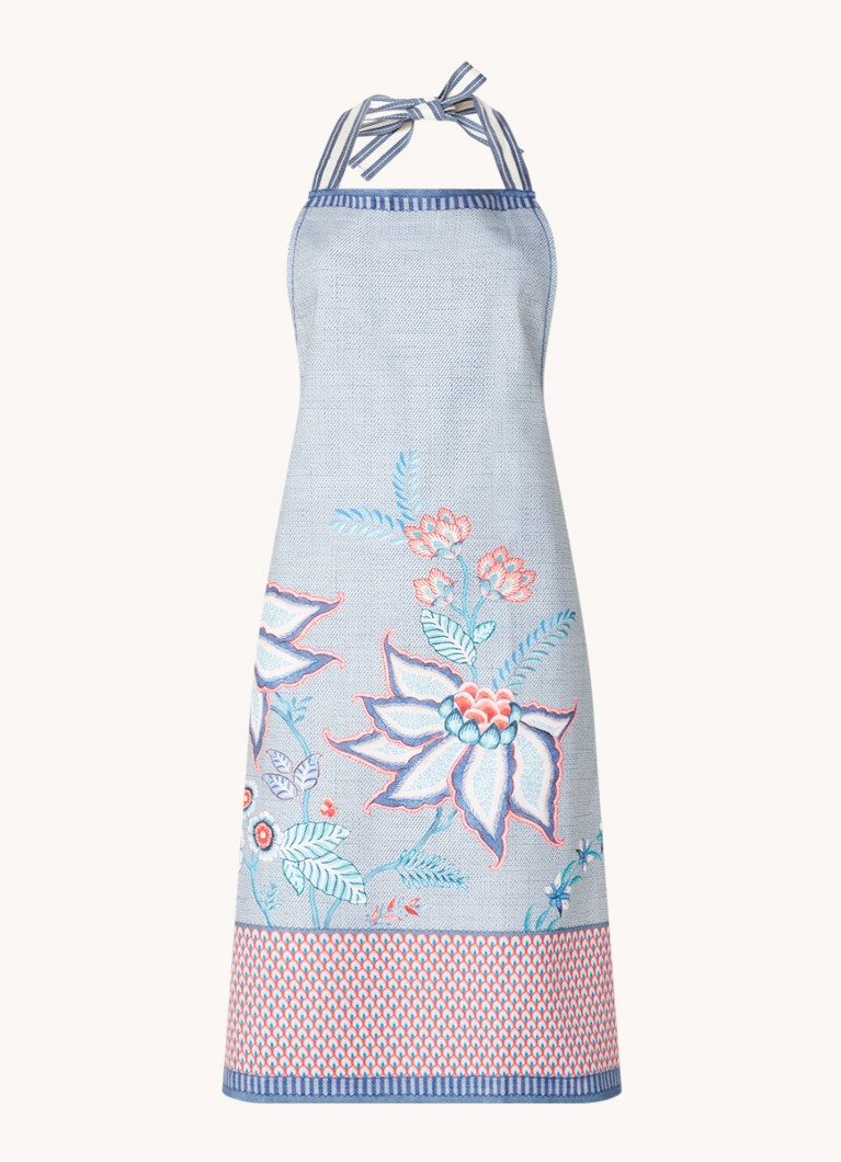 Pip Studio - Flower Festival keukenschort - Blauwgrijs