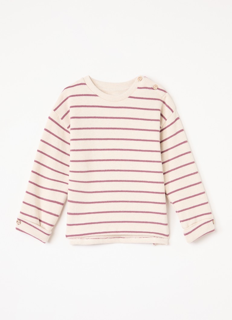 Play Up Fijngebreide trui met ingebreide streepprint • Beige • de