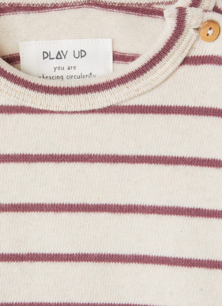 Play Up Sweater met streepprint • Bordeauxrood • de Bijenkorf