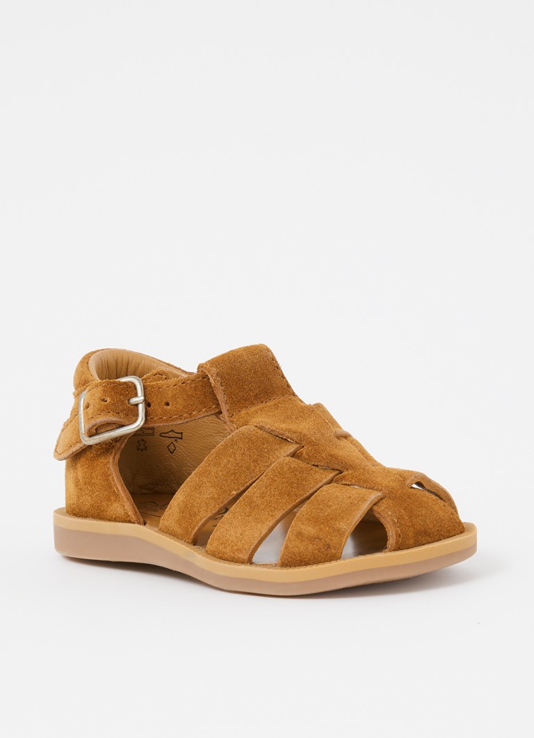 Pom d'Api - Poppy Daddy sandaal van suède - Camel