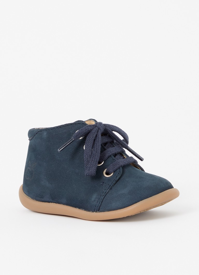 Pom d'Api - Stand Up sneaker van nubuck - Donkerblauw