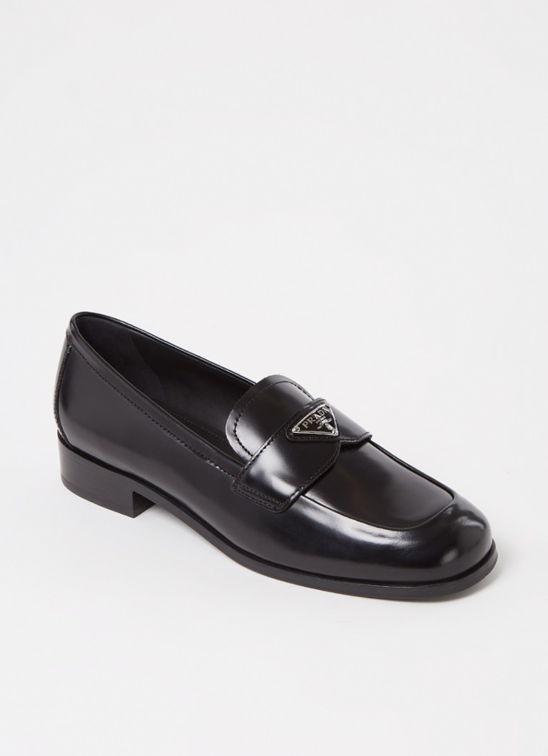 Prada - Calzature Donna loafer van leer - Zwart