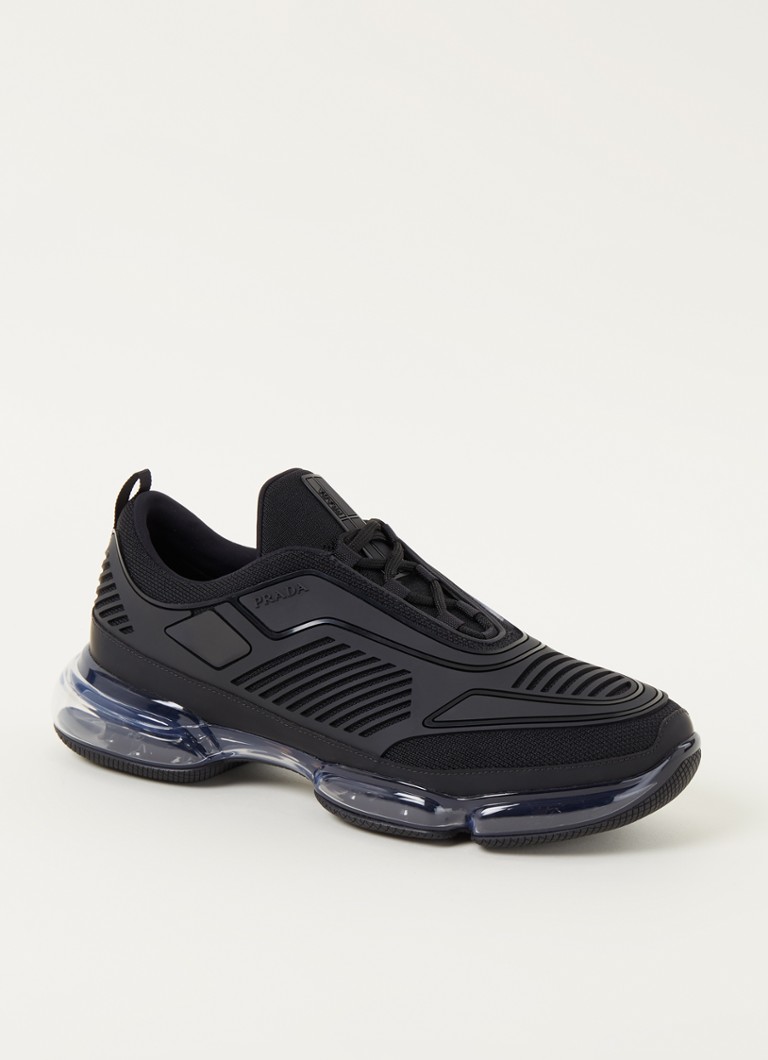 Prada Cloudbust Air sneaker met fijngebreide details ⢠Zwart ⢠de Bijenkorf