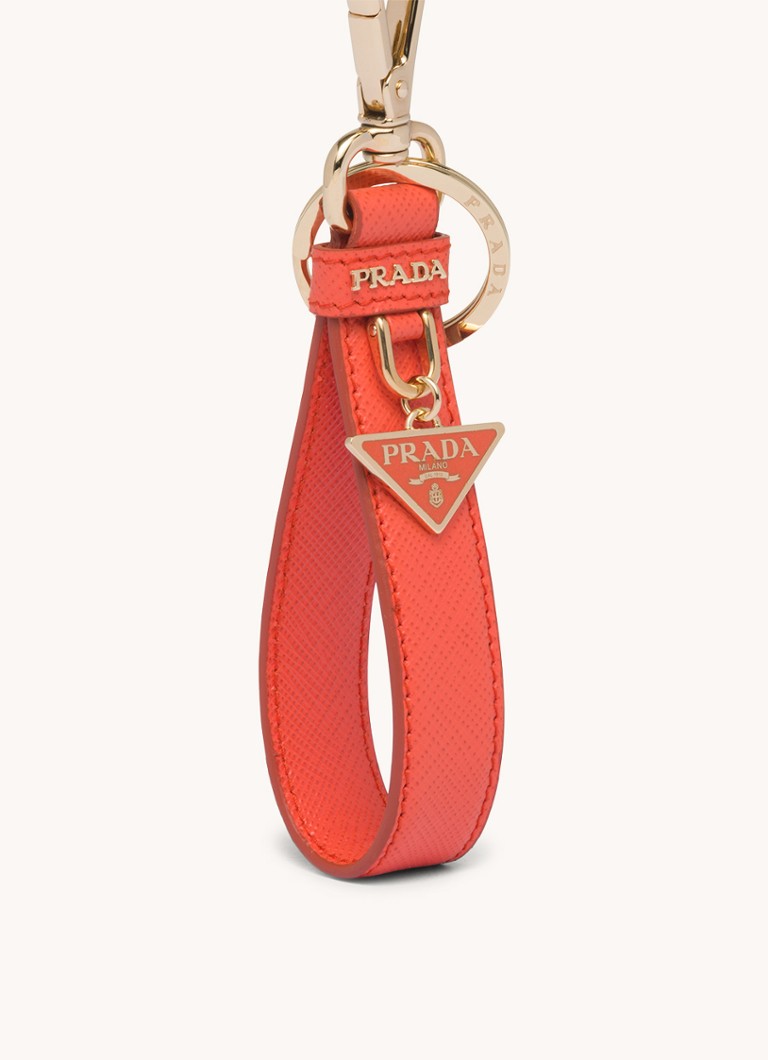 Prada Armband van leer met hanger • Donkerroze • de Bijenkorf