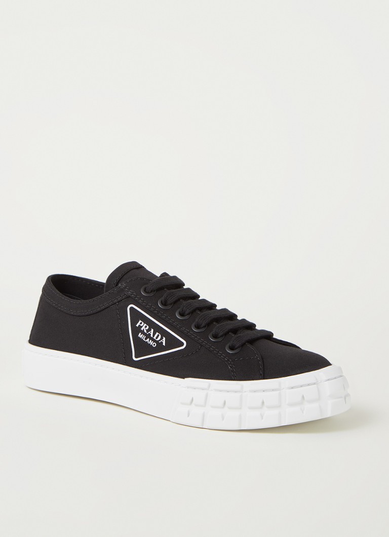 Prada - Sneaker met logo - Zwart