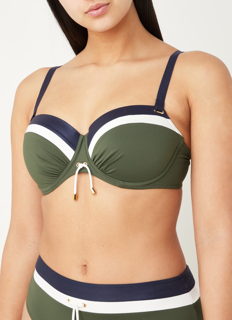 Primadonna Ocean Drive Beugel Bikinitop Met Colourblocking • Olijfgroen • De Bijenkorf 