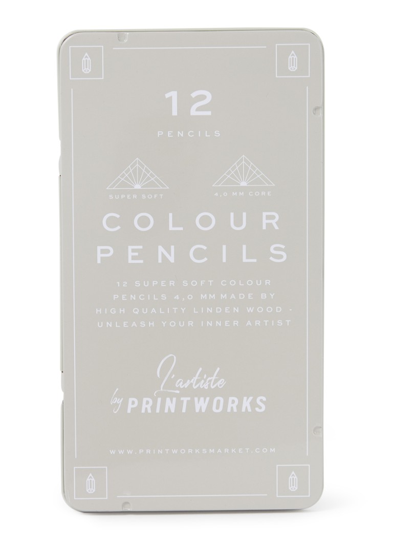 PRINTWORKS - Classic kleurpotloden set van 12 - Multicolor
