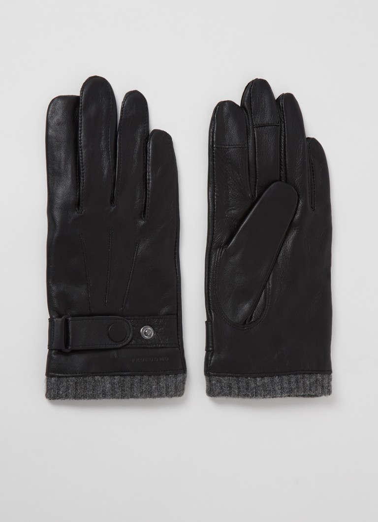 Profuomo - Handschoenen van geitenleer - Zwart