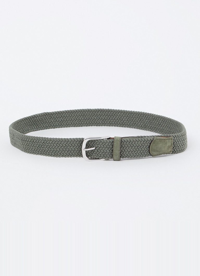 Profuomo - Riem met suède details - Khaki