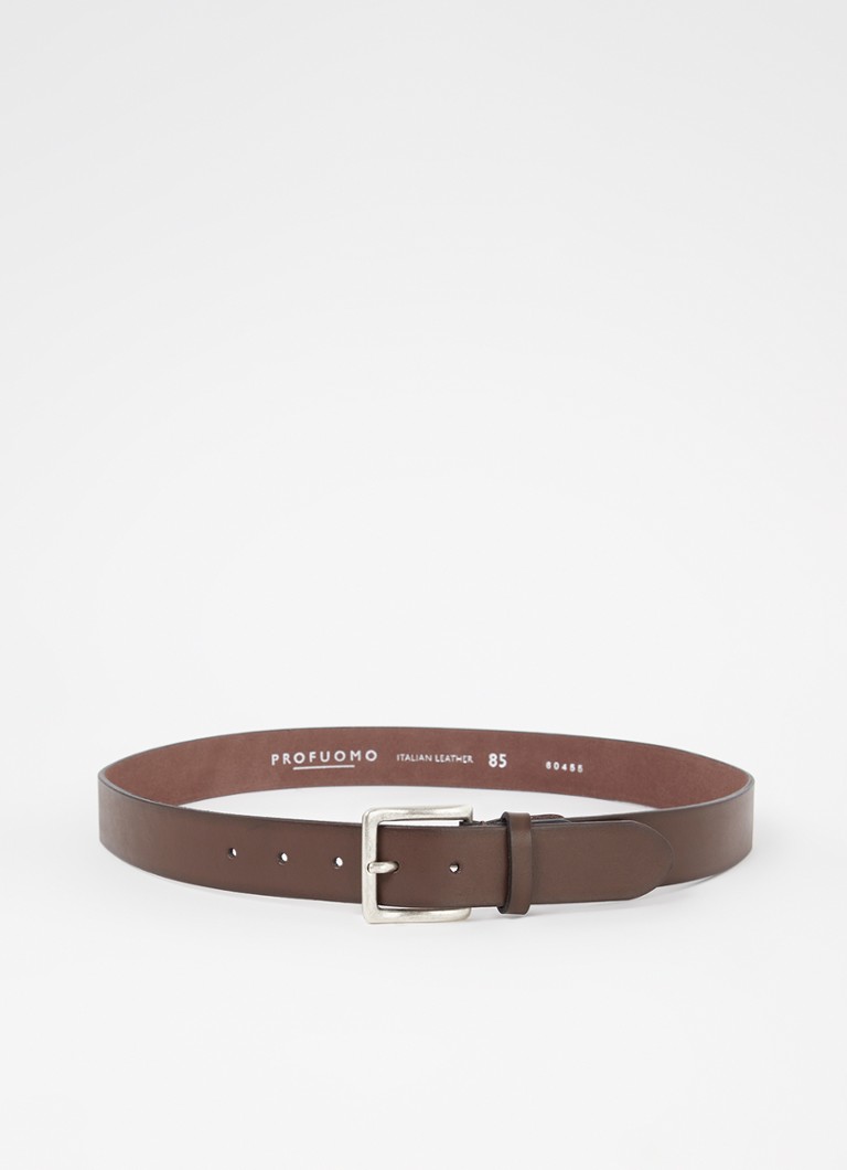 Profuomo - Riem van leer - Donkerbruin