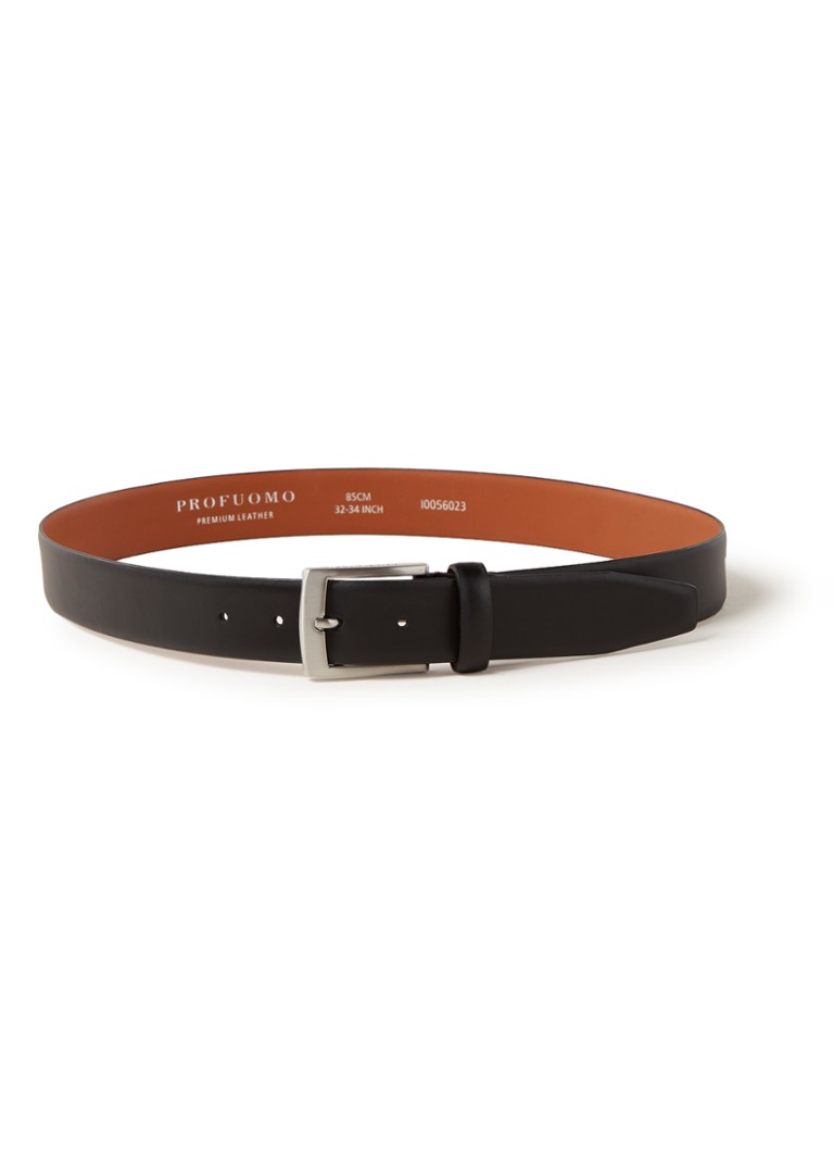 Profuomo - Riem van leer - Zwart