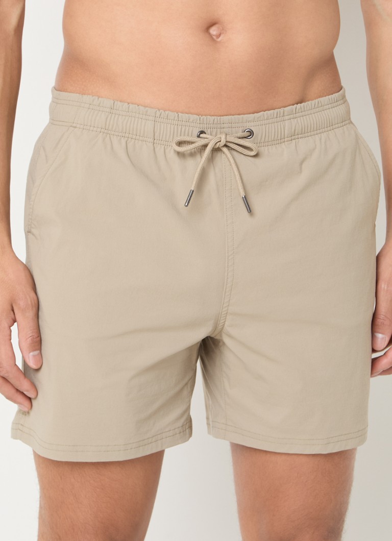 Profuomo - Solid zwemshorts met steekzakken - Beige