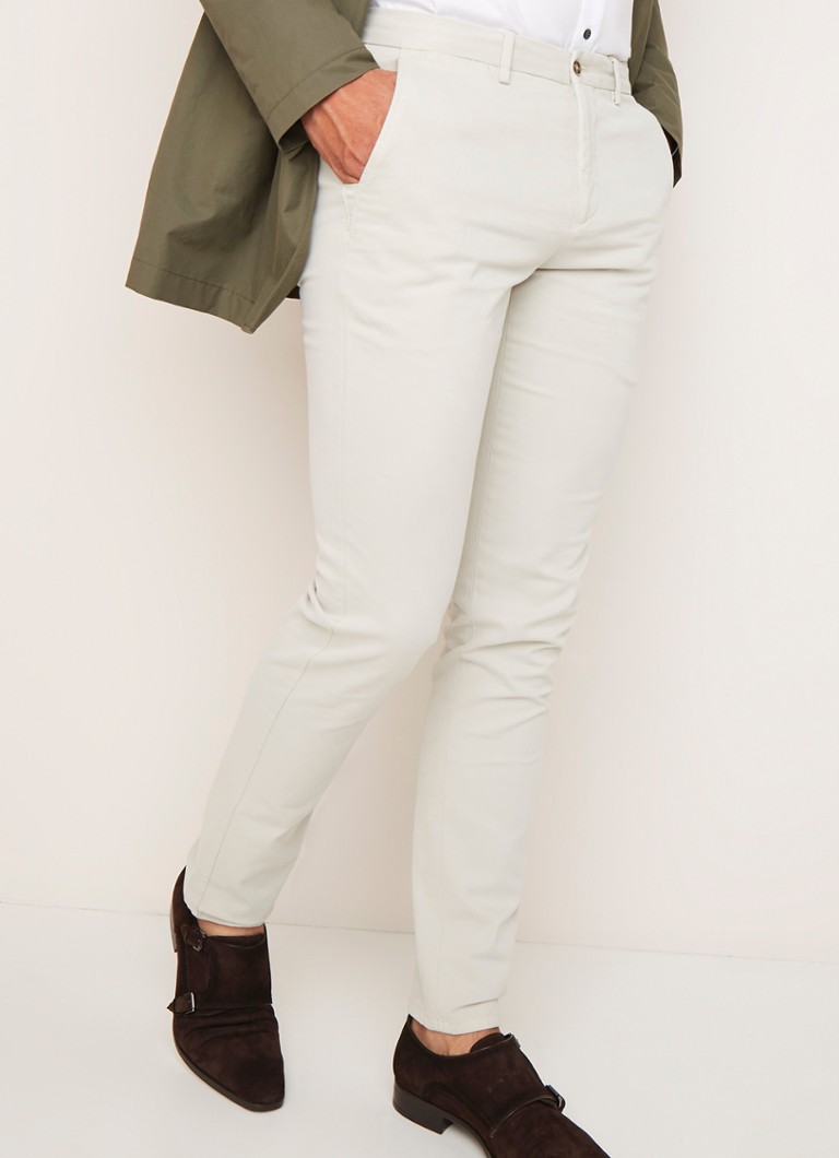 Profuomo - Tapered fit chino in katoenblend - Zand