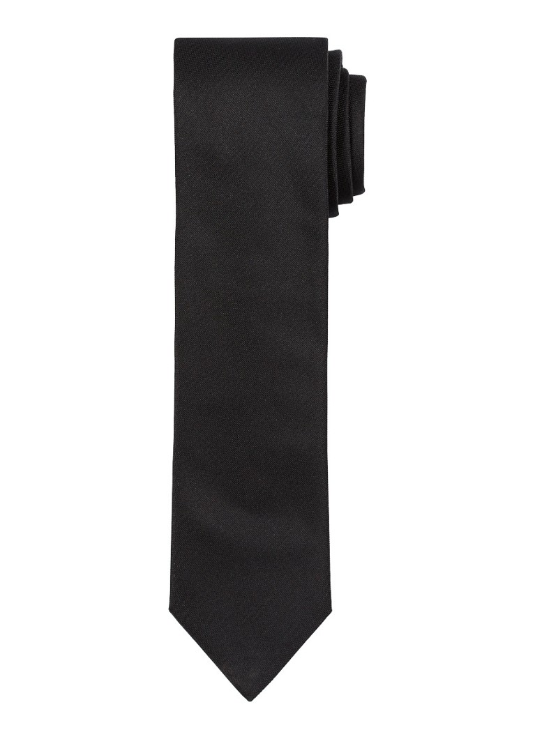 Profuomo - Zijden stropdas in zwart - Zwart