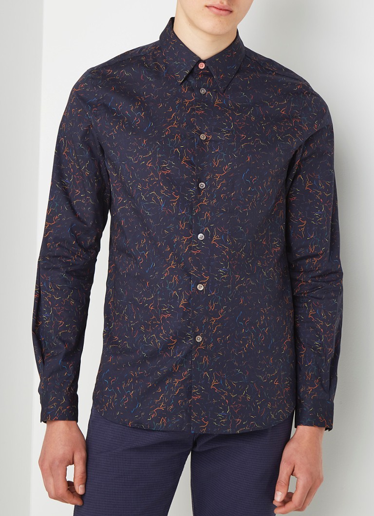 PS Paul Smith Slim fit overhemd met all over • • de Bijenkorf