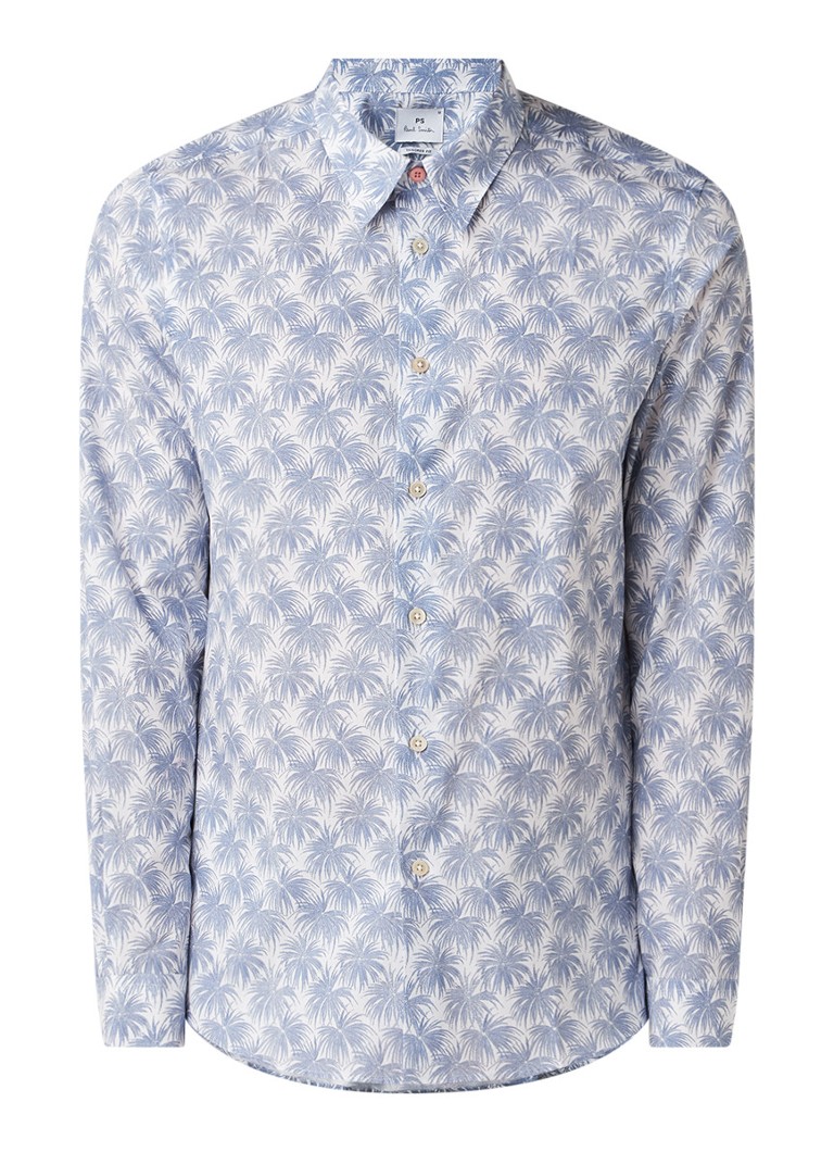Paul Smith Slim fit overhemd met tropische print Wit • de Bijenkorf
