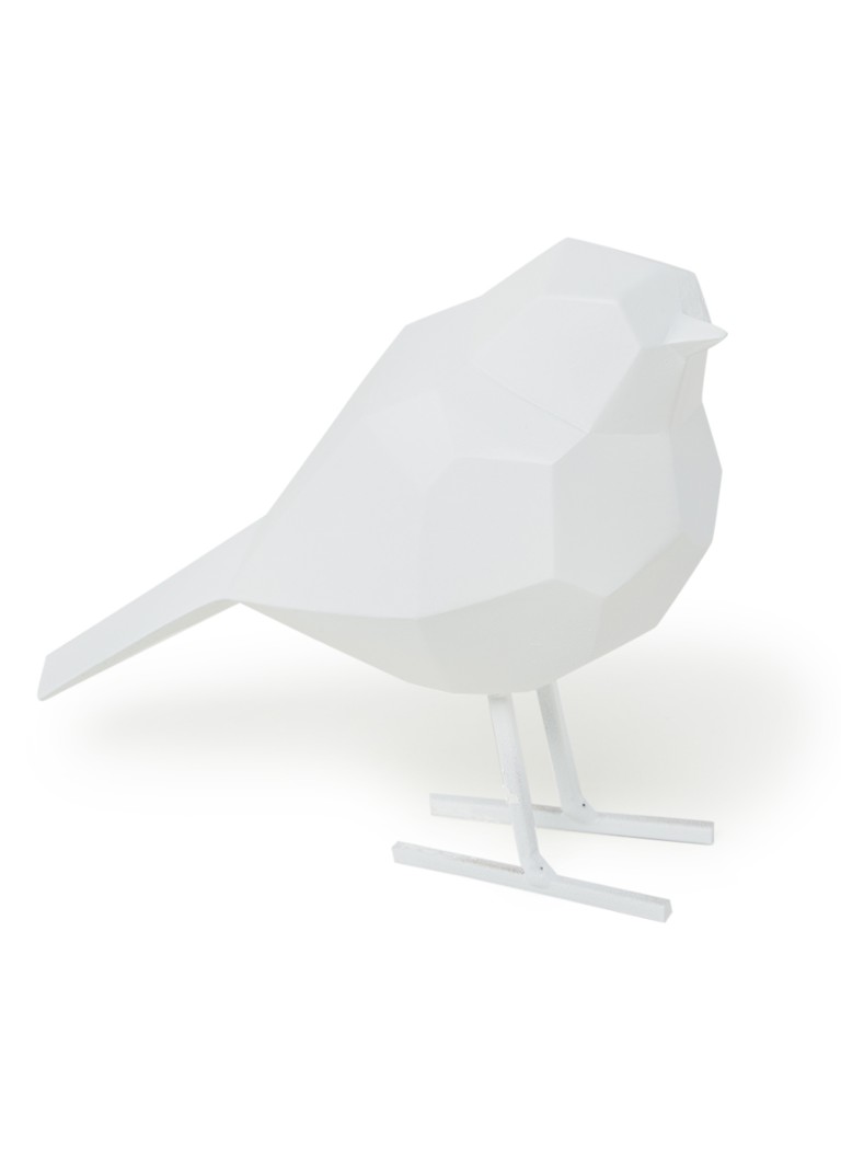 Pt - Bird ornament 17 cm - Wit