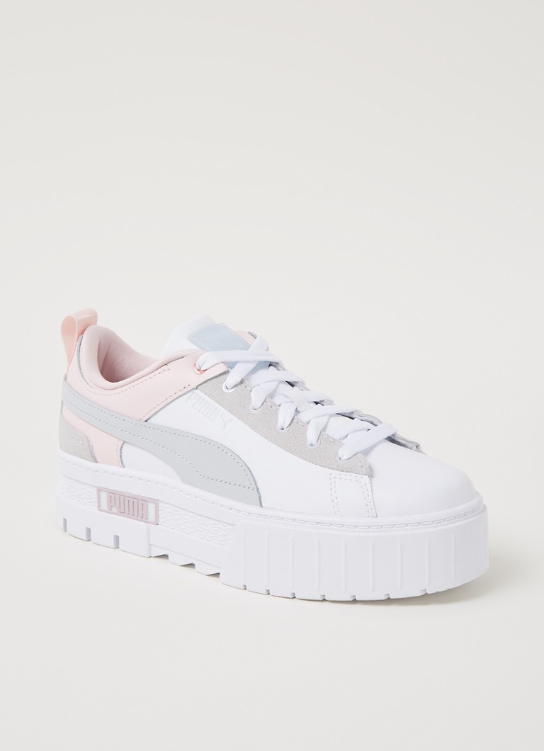 Puma - Mayze Rare sneaker met leren details - Roze