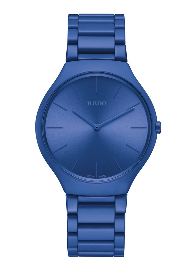 Rado - Rado True Thinline Le Corbusier horloge R27092622 - Blauw