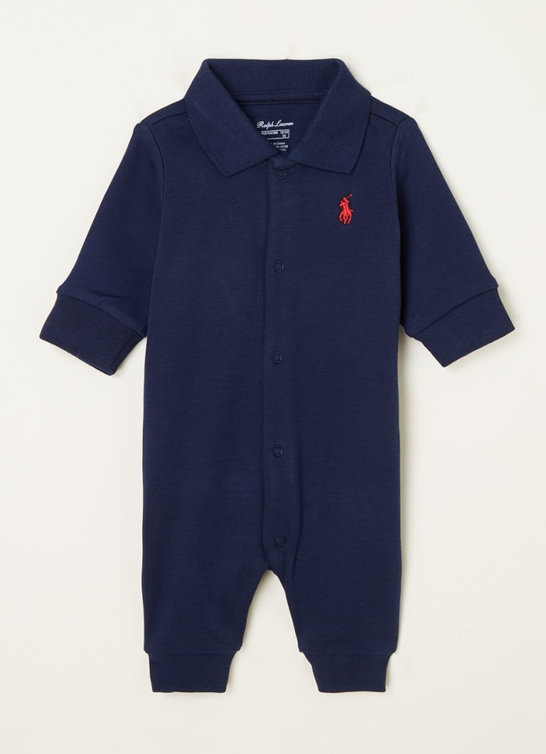 Ralph Lauren - Babypak met polokraag en logo - Donkerblauw