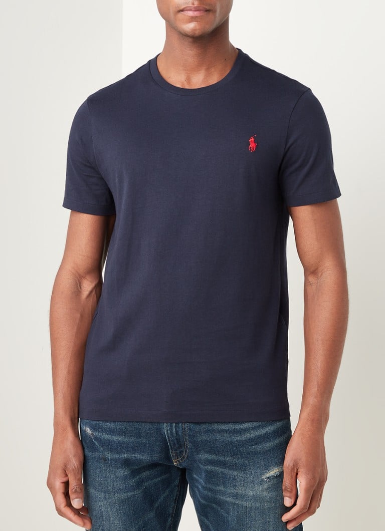 Ralph Lauren - Basic T-shirt met logoborduring - Donkerblauw
